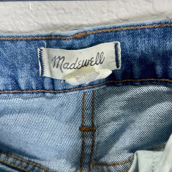 Madewell High Rise Slim Boyjean Jeans Distressed Denim Light Wash Size 28 - Picture 7 of 7
